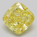 4 ct Fancy Vivid Yellow Square Cushion Modified Brilliant VS 1