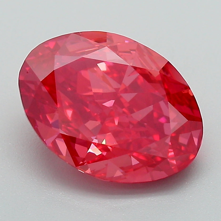 3 ct Fancy Vivid Pink Oval Modified Brilliant VS1