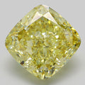 11.52 ct Fancy Intense Yellow Square Cushion Modified Brilliant VVS 2