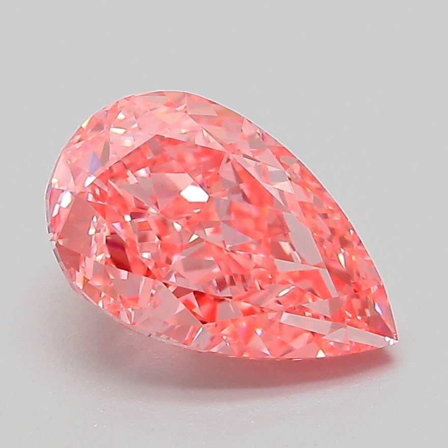 2.51 ct Fancy Vivid Pink Pear Modified Brilliant VVS 2