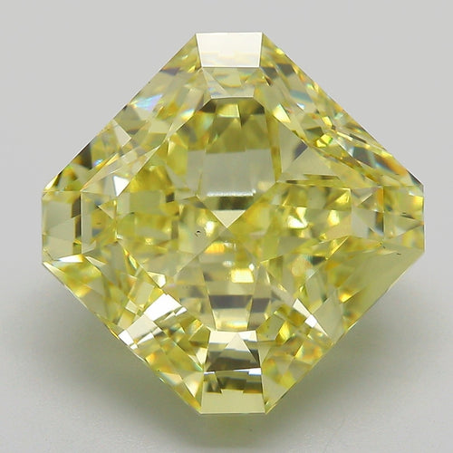 10.01 ct Fancy Intense Yellow Cut Cornered Square Modified Brilliant VS 2