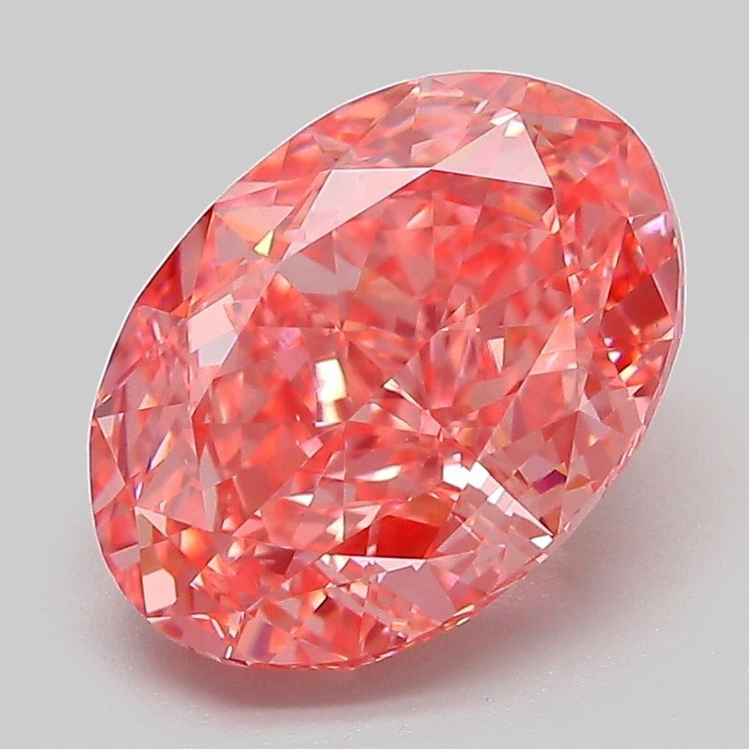 3.5 ct Fancy Vivid Pink Oval Modified Brilliant VVS 2